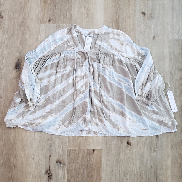 YOUNG FABULOUS & BROKE Printed Tie Die Front Top - Picture 3 of 7